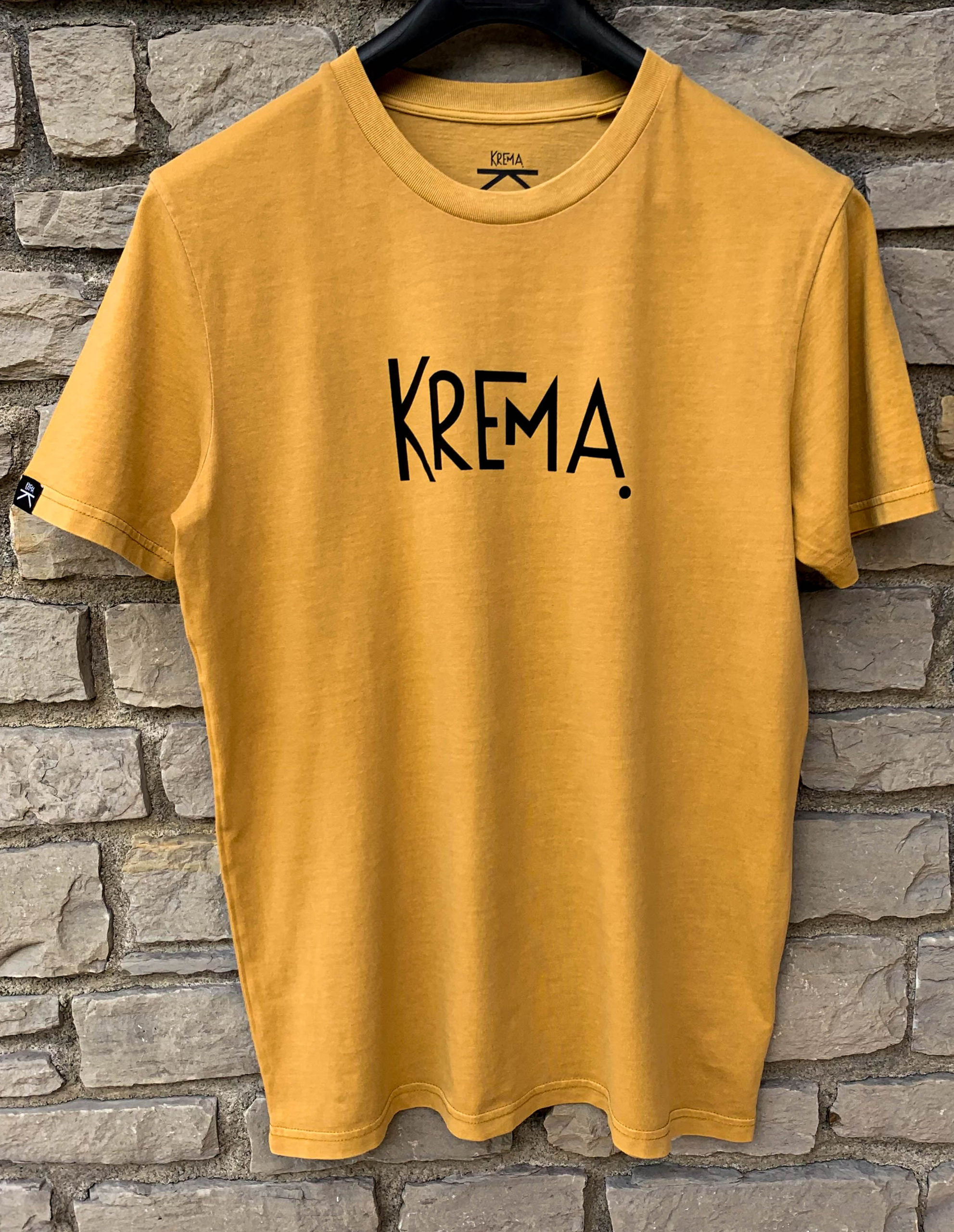 CAMISETA KREMA MUSTARD SERIGRAFIADO