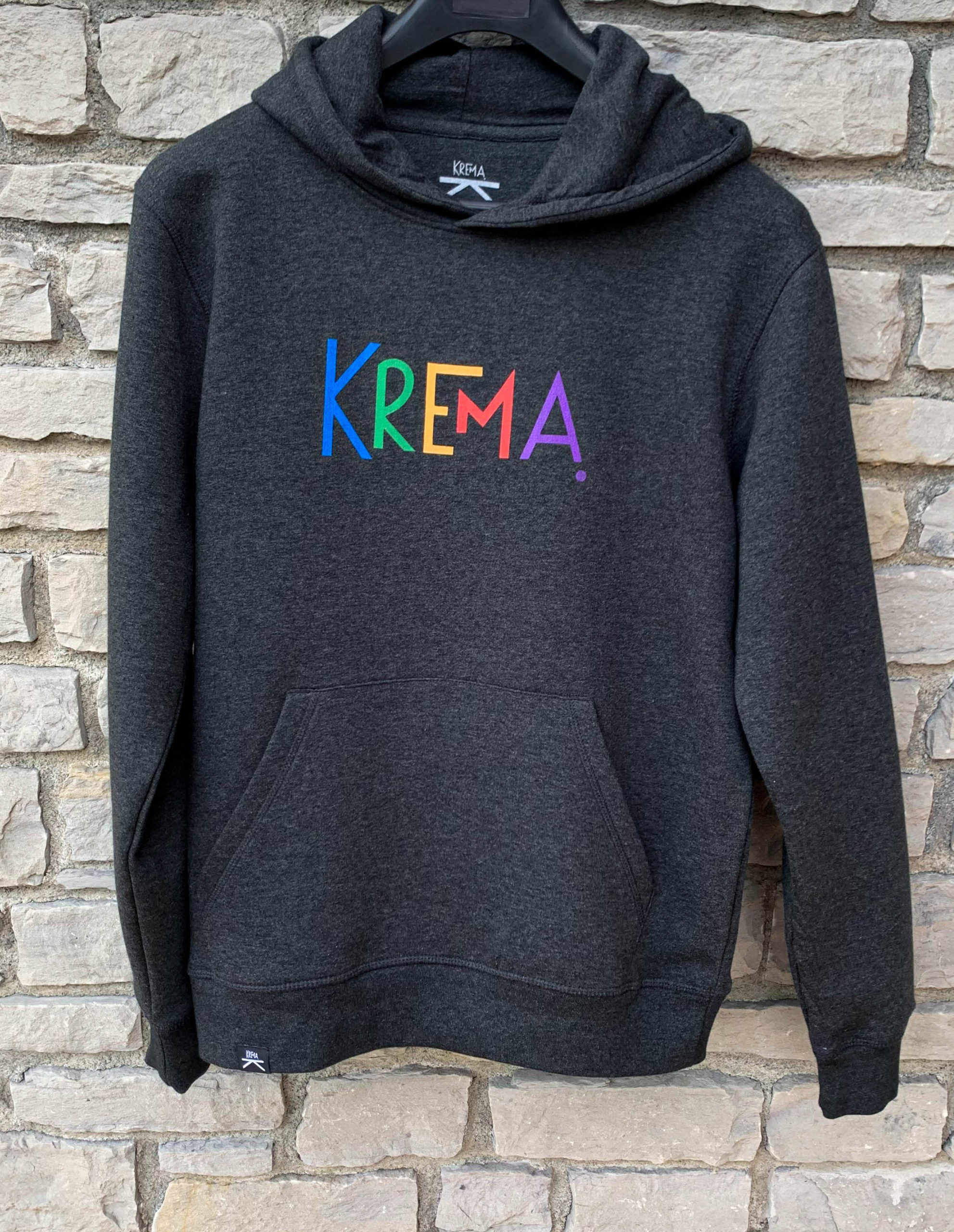 SUDADERA KREMA GRIS SERIGRAFIADO COLOR