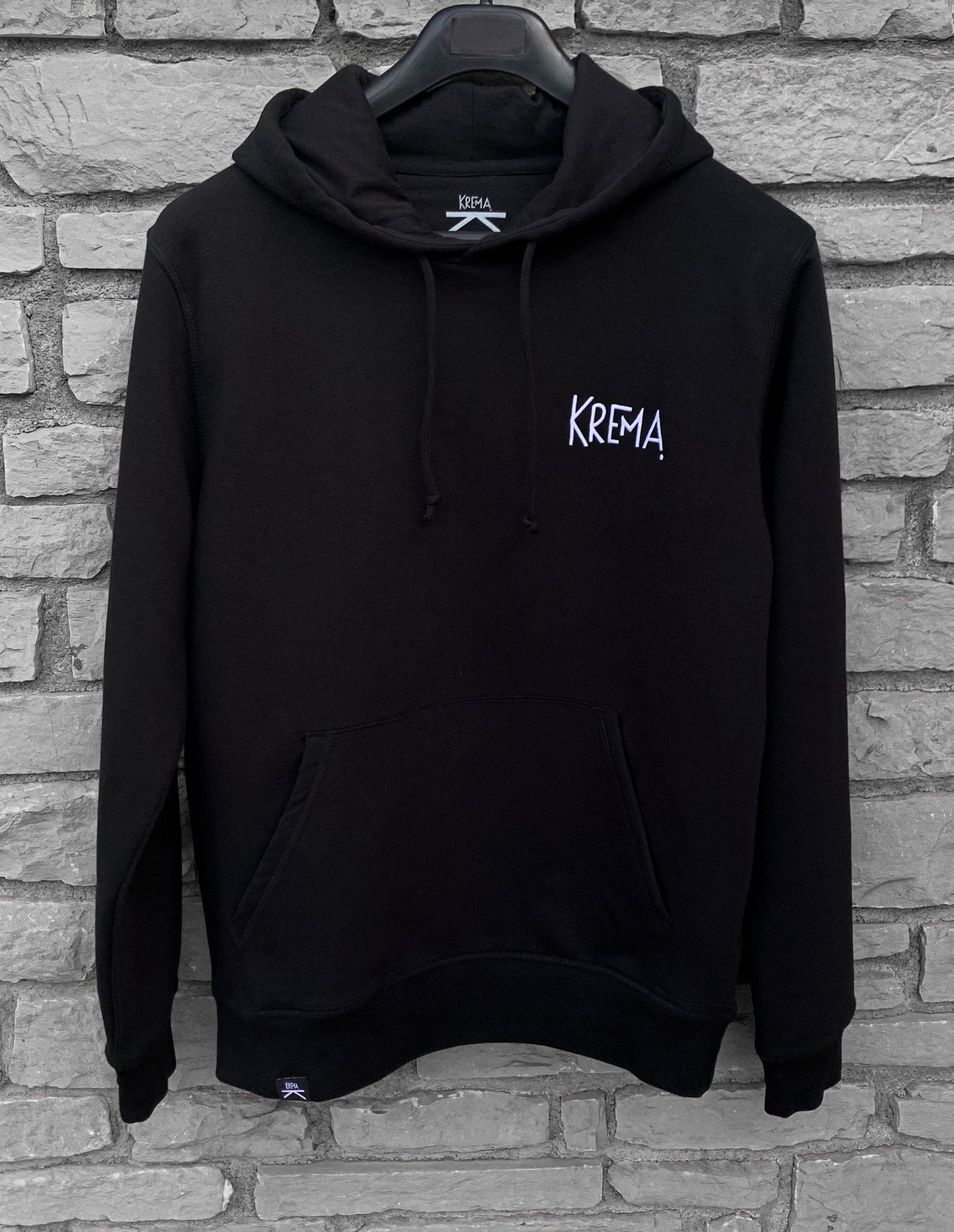 SUDADERA KREMA GRIS BORDADO BLANCO